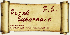 Pejak Supurović vizit kartica